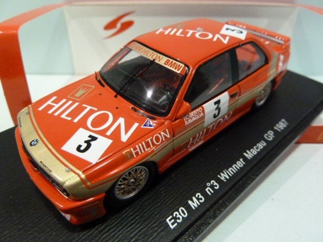 Spark BMW M3 e30 Roberto Ravaglia 1st Macau 1987 SA032 1:43, Ophalen of Verzenden, Nieuw, Auto, Overige merken