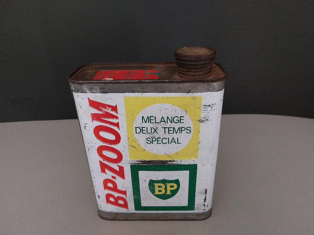 Vintage BP-ZOOM Mengsmering Benzine blik, Verzamelen, Ophalen of Verzenden, Gebruikt, Gebruiksvoorwerp