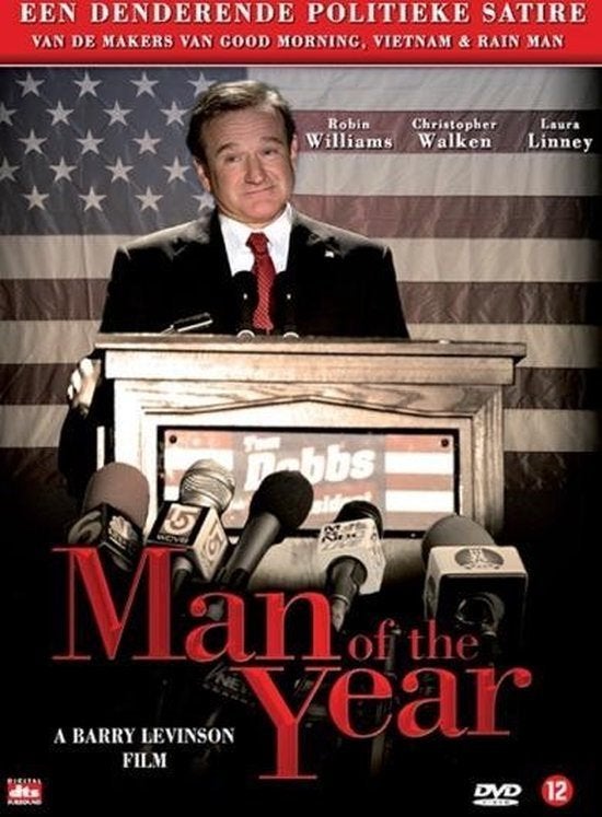 Dvd Man Of The Year, Vanaf 12 jaar, Ophalen of Verzenden, Zo goed als nieuw