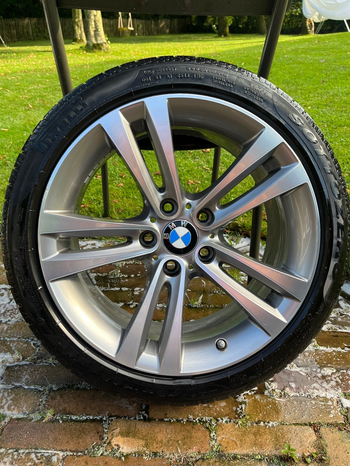 BMW 19 inch velgen met Pirelli Sottozero winterbanden, Gebruikt, Banden en Velgen, Winterbanden, Personenwagen