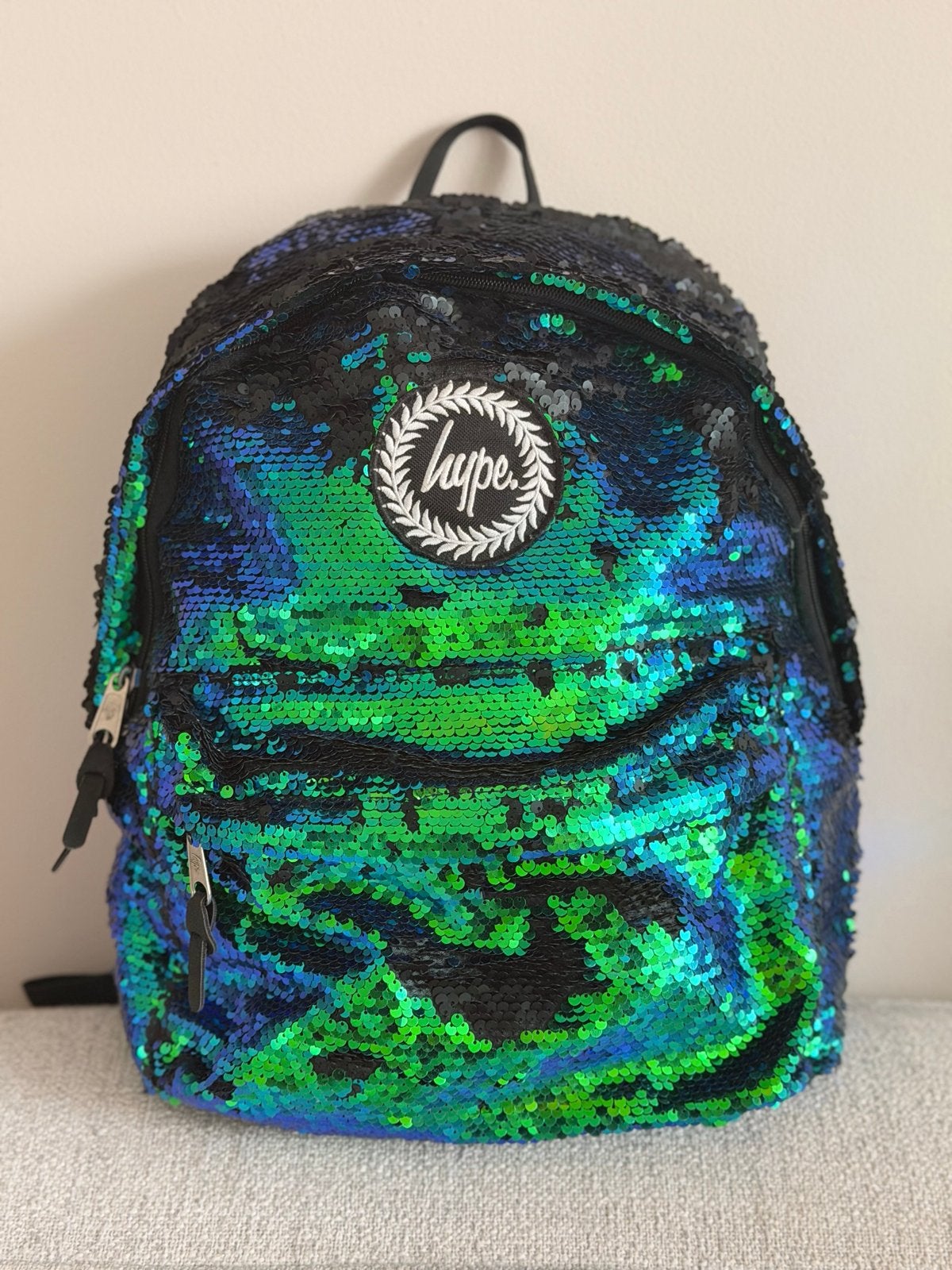 Hype rugzak met mermaid pailletten, Ophalen of Verzenden, Zo goed als nieuw, 25 tot 40 cm, Overige merken
