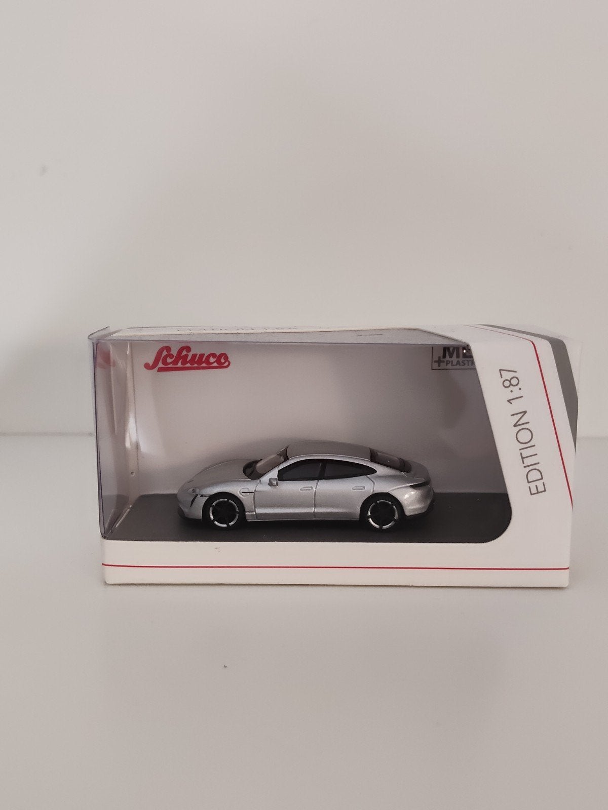 Schuco Porsche Taycan Turbo S - Zilver - Schaal 1:87, Hobby en Vrije tijd, Verzenden, Nieuw, Auto, Schuco