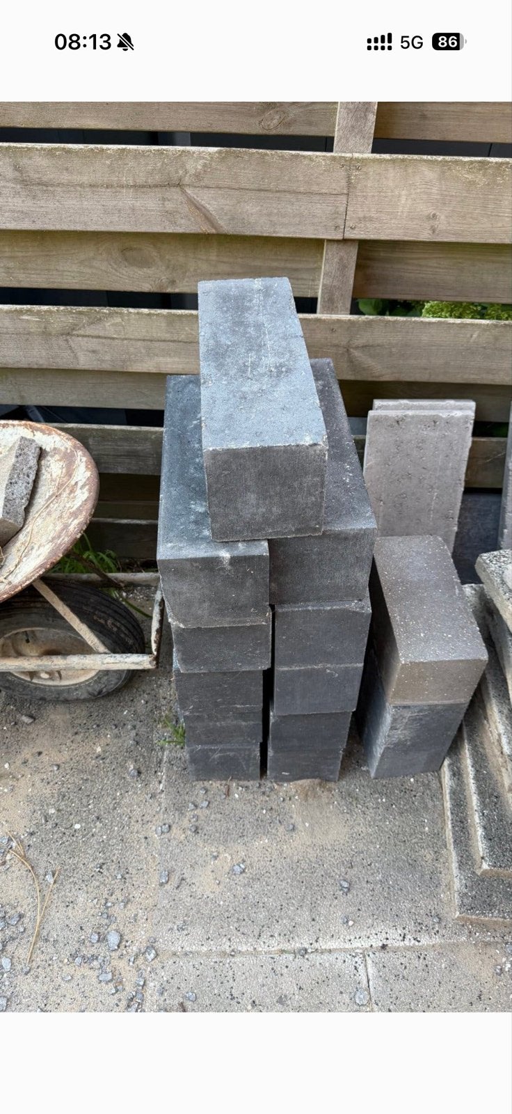 Nieuwe stenen blokken - 45x15x15 cm, Ophalen, Gebruikt, Klinkers, 5 tot 10 m²