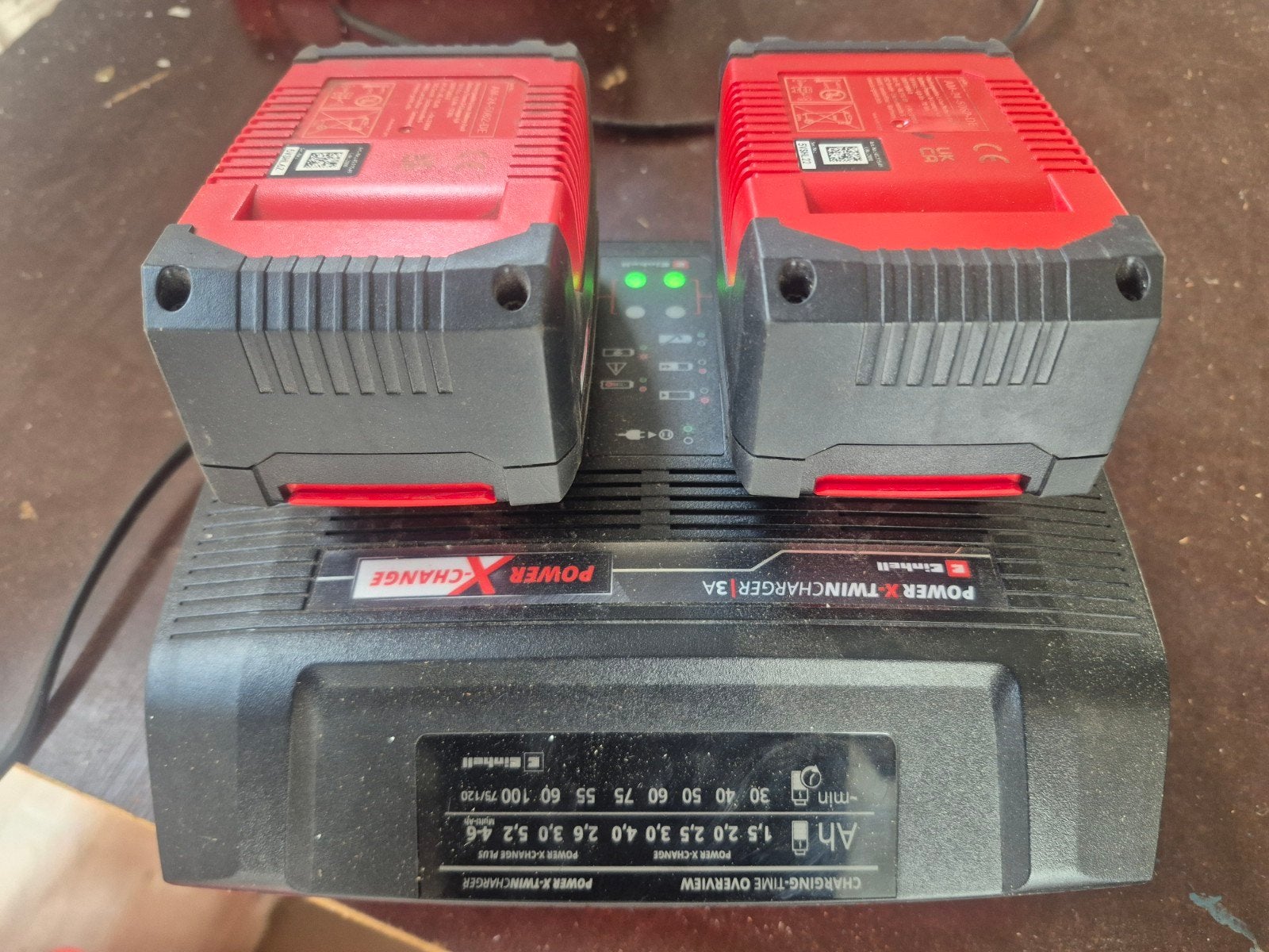Einhell Power X- Twincharger met 2 accu's - Prima staat, Ophalen of Verzenden, Zo goed als nieuw, Overige typen