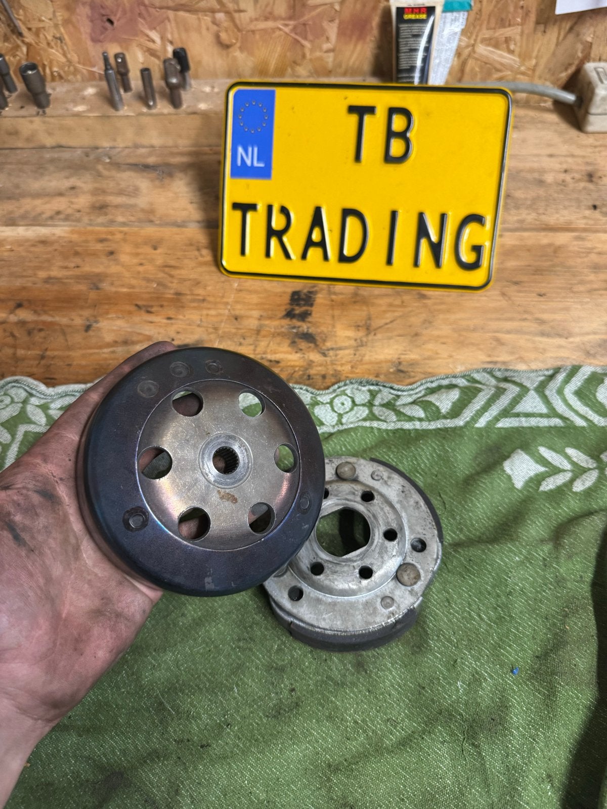 Koppeling rode trekveren Piaggio 2t met koppelingshuis, Ophalen of Verzenden, Z, Z, Z