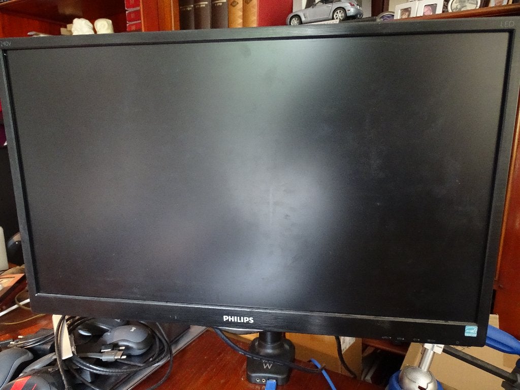 24" monitor + draai- en hoogte-arm, Ophalen, Philips, HDMI, Zo goed als nieuw