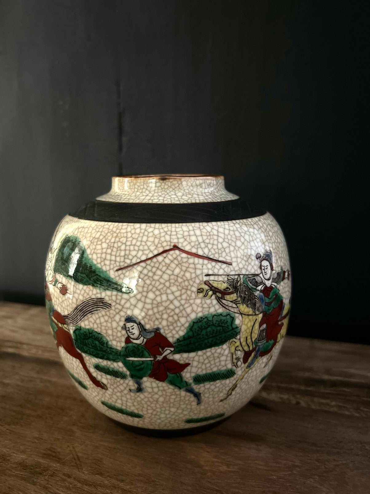 Chinese krijgers gemberpot Aziatisch oostets, Antiek en Kunst, Curiosa en Brocante, Ophalen of Verzenden