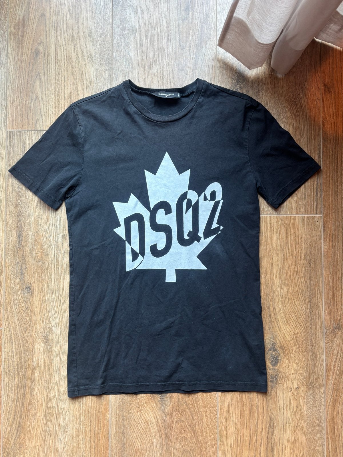 Dsquared2 T-shirt Zwart met Wit Logo - Maat S, Verzenden, Gedragen, Maat 46 (S) of kleiner, Zwart