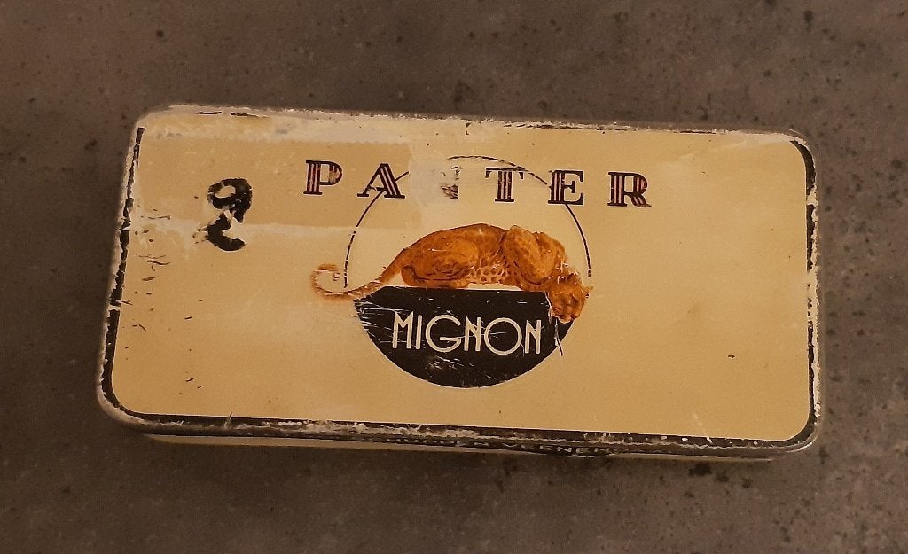 sigarenblikje Panter Mignon, Verzamelen, Ophalen of Verzenden, Gebruikt, Overige, Overige merken