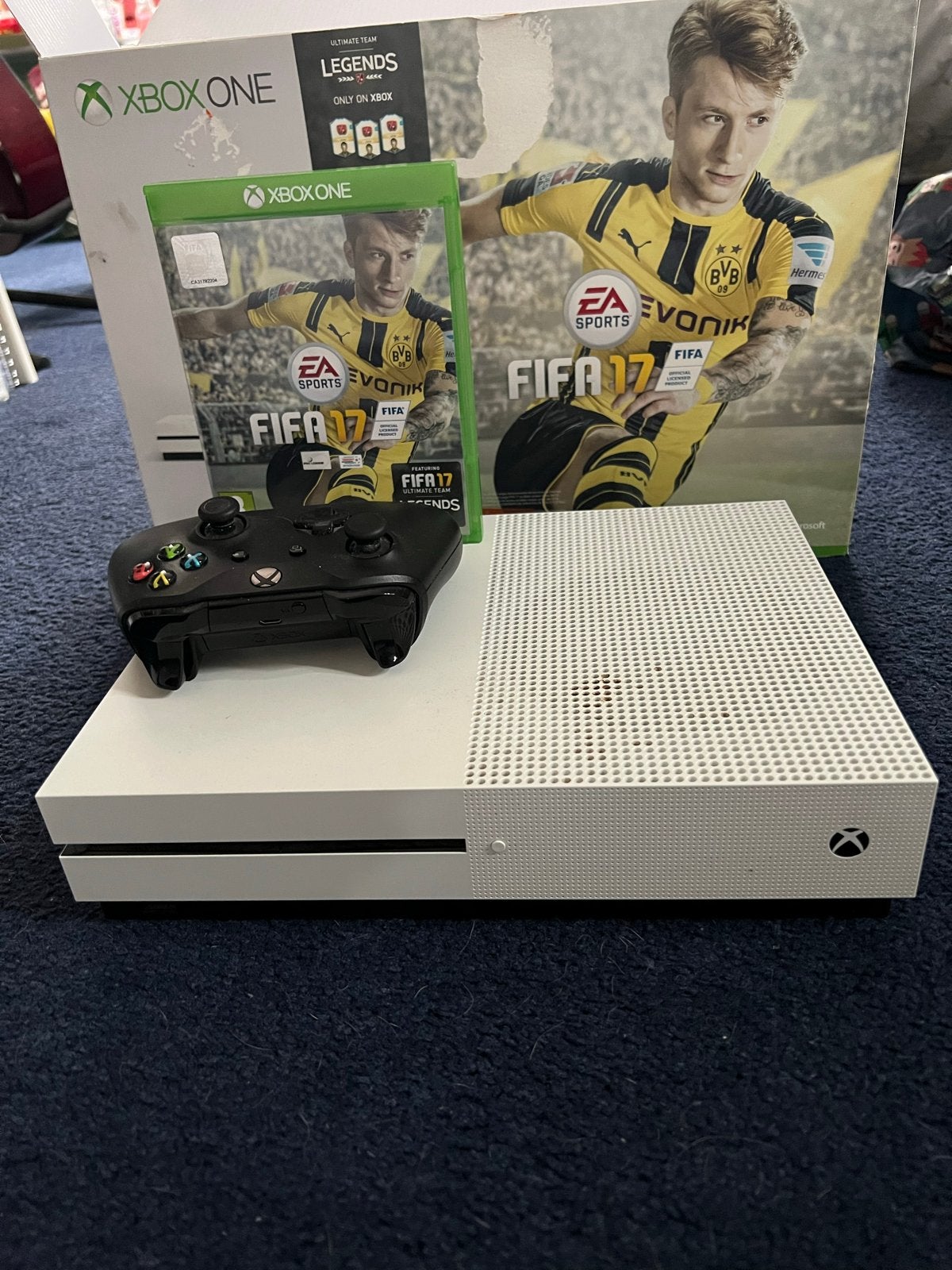 Xbox One S met controller, HDMI en stroomkabel, Spelcomputers en Games, Gebruikt, 2 spelers, Eén computer, Ophalen of Verzenden