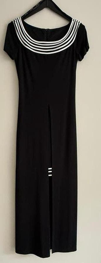 Elegante Joseph Ribkoff Avondjurk Zwart/Wit Maat 36, Kleding | Dames, Gelegenheidskleding, Galajurk, Zwart, Ophalen of Verzenden