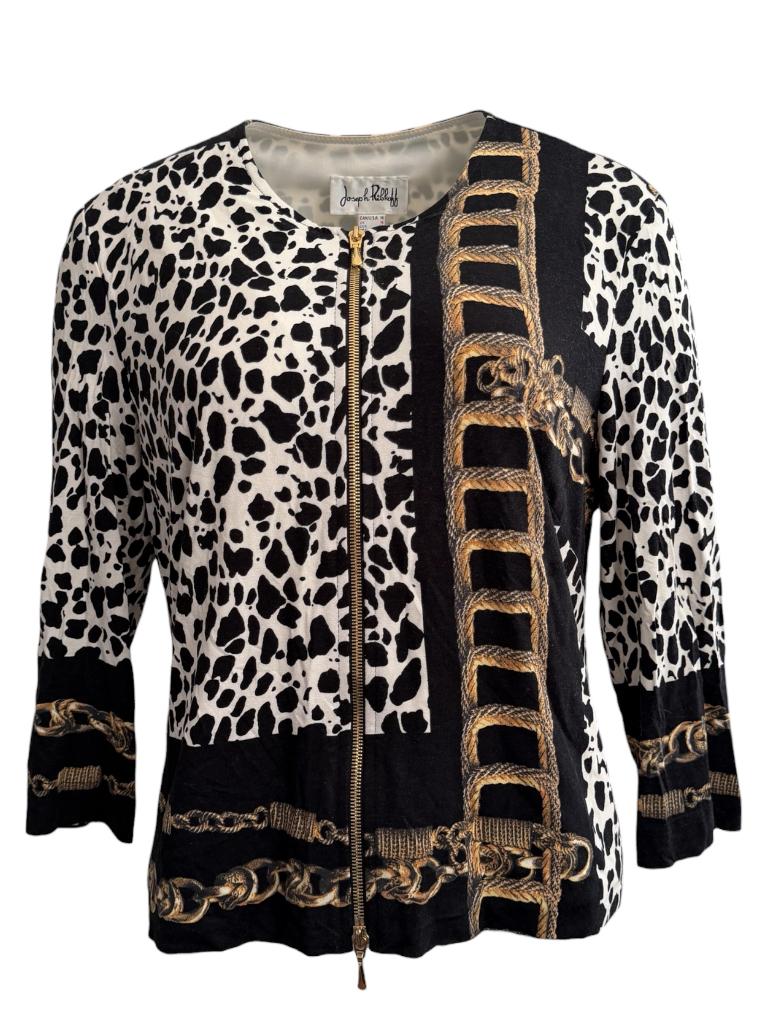 Joseph Ribkoff vest L, Maat 38/40 (M), Zwart, Ophalen of Verzenden, Zo goed als nieuw