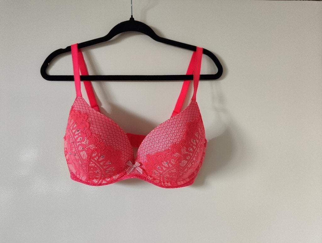 bh fel roze Hunkemöller maat 75E nieuw kant vulling steentje, Hunkemöller, Ophalen of Verzenden, Roze, BH