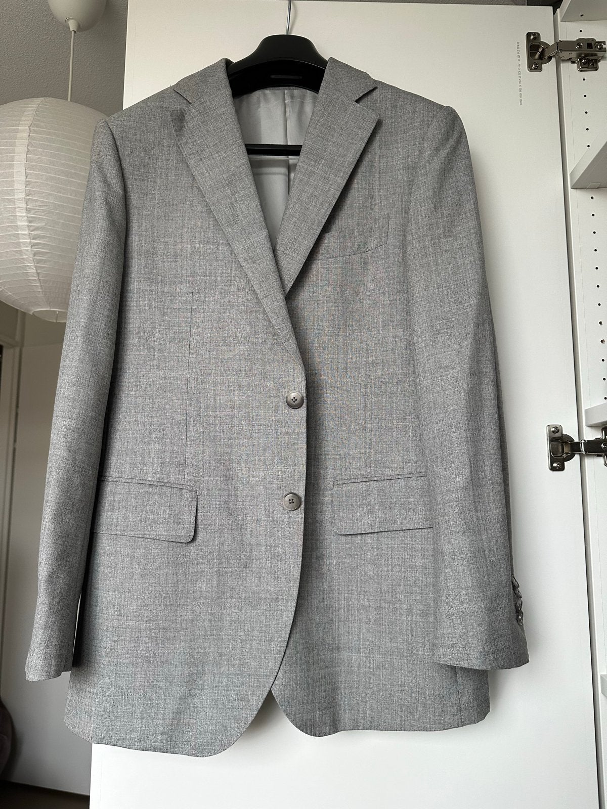 Suitsupply Lazio Slim Fit colbert - Grijs - Maat 52, Ophalen of Verzenden, Zo goed als nieuw, Maat 52/54 (L), Grijs