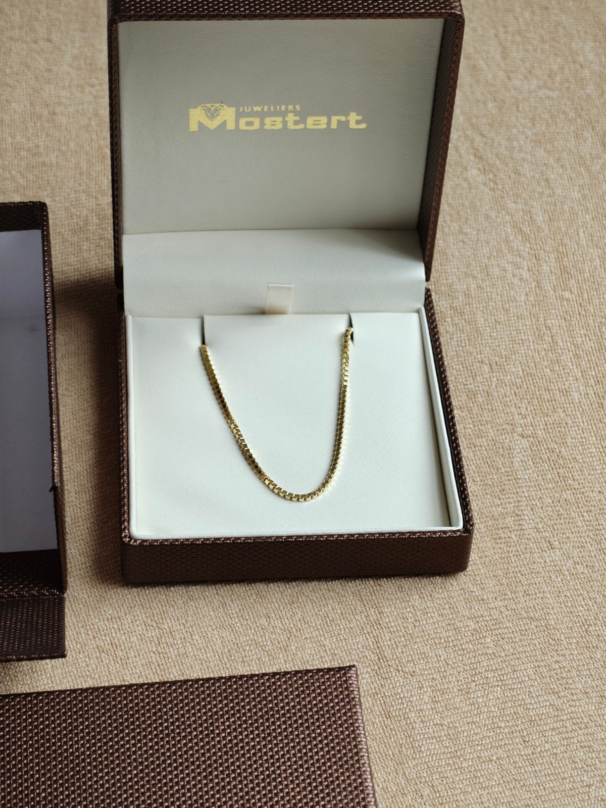 Gloednieuwe 14k Gouden Venetiaanse Ketting 45 cm van Mostert, Ophalen, Nieuw