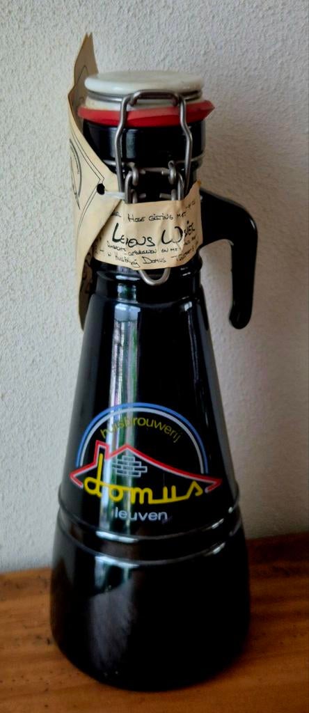 volle 1ltr Leuvens Witbier  TAVERNE  Huisbrouw DOMUS LEUVEN, Verzamelen, Ophalen of Verzenden, Zo goed als nieuw, Flesje(s), Overige merken