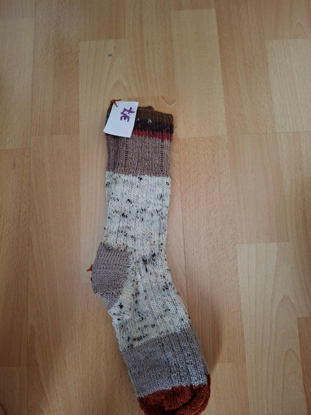 Mooie handgebreide sokken maat 37 - Steun de Zonnebloem, Sokken en Kniesokken, Overige kleuren, Maat 35 t/m 38, Nieuw