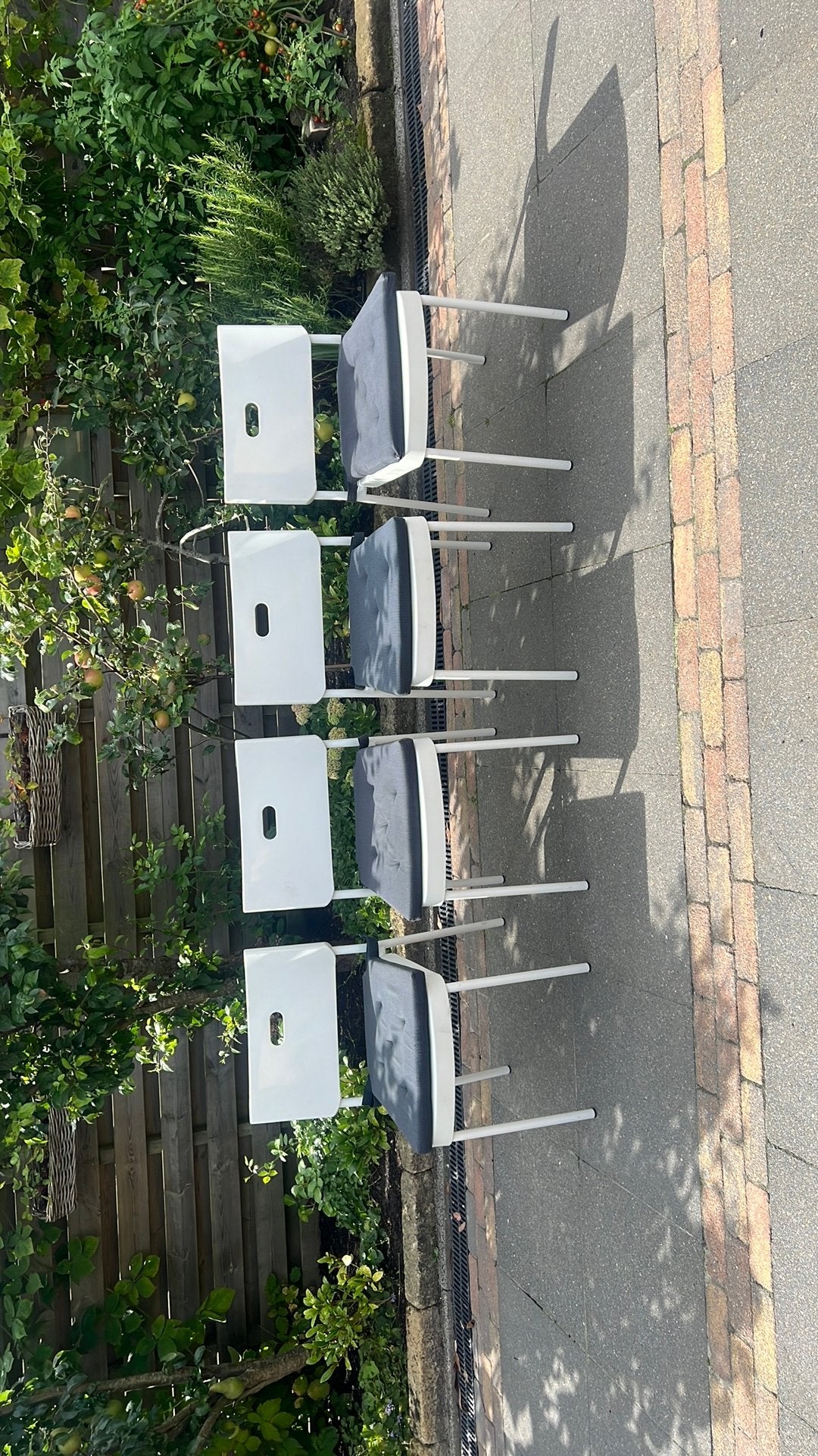 4 st ikea stoel herman, Ophalen of Verzenden, Zo goed als nieuw, Wit