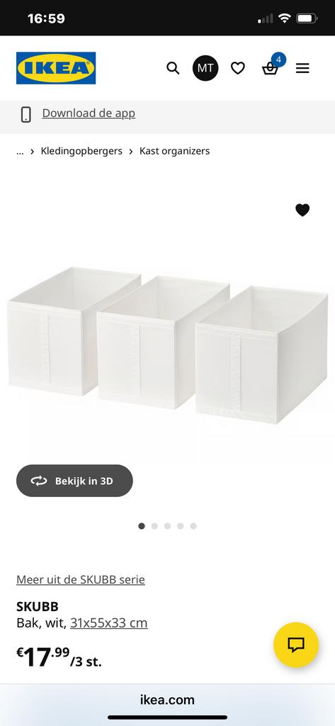 Skub opbergers  IKEA, Doe-het-zelf en Verbouw, Kratten en Dozen, Nieuw, Doos, 50 tot 75 cm, Minder dan 35 cm, Minder dan 40 cm