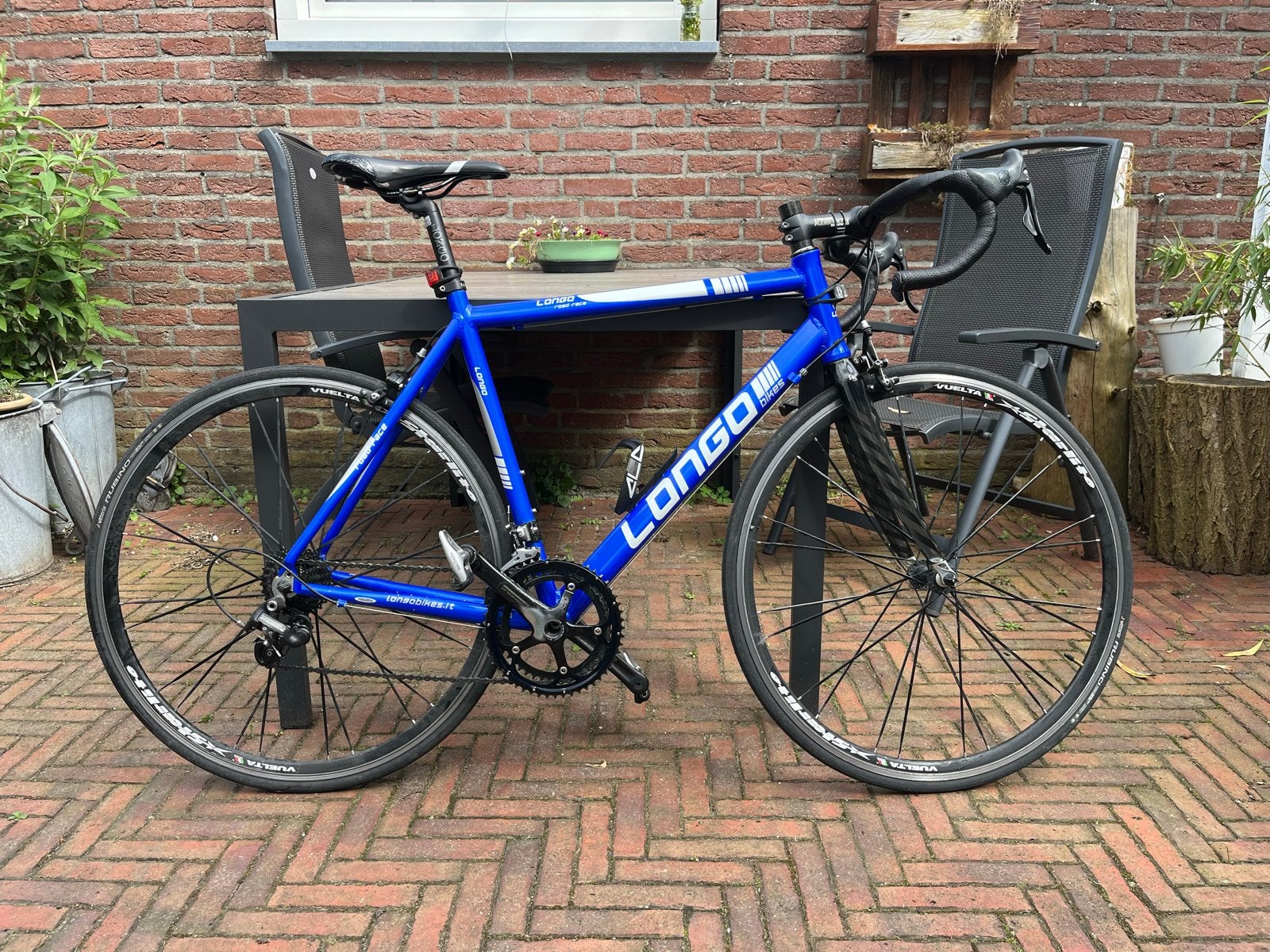 Longo racefiets - Blauw, 28 inch, 18 versnellingen, 28 inch, Gebruikt, Velgrem, Aluminium