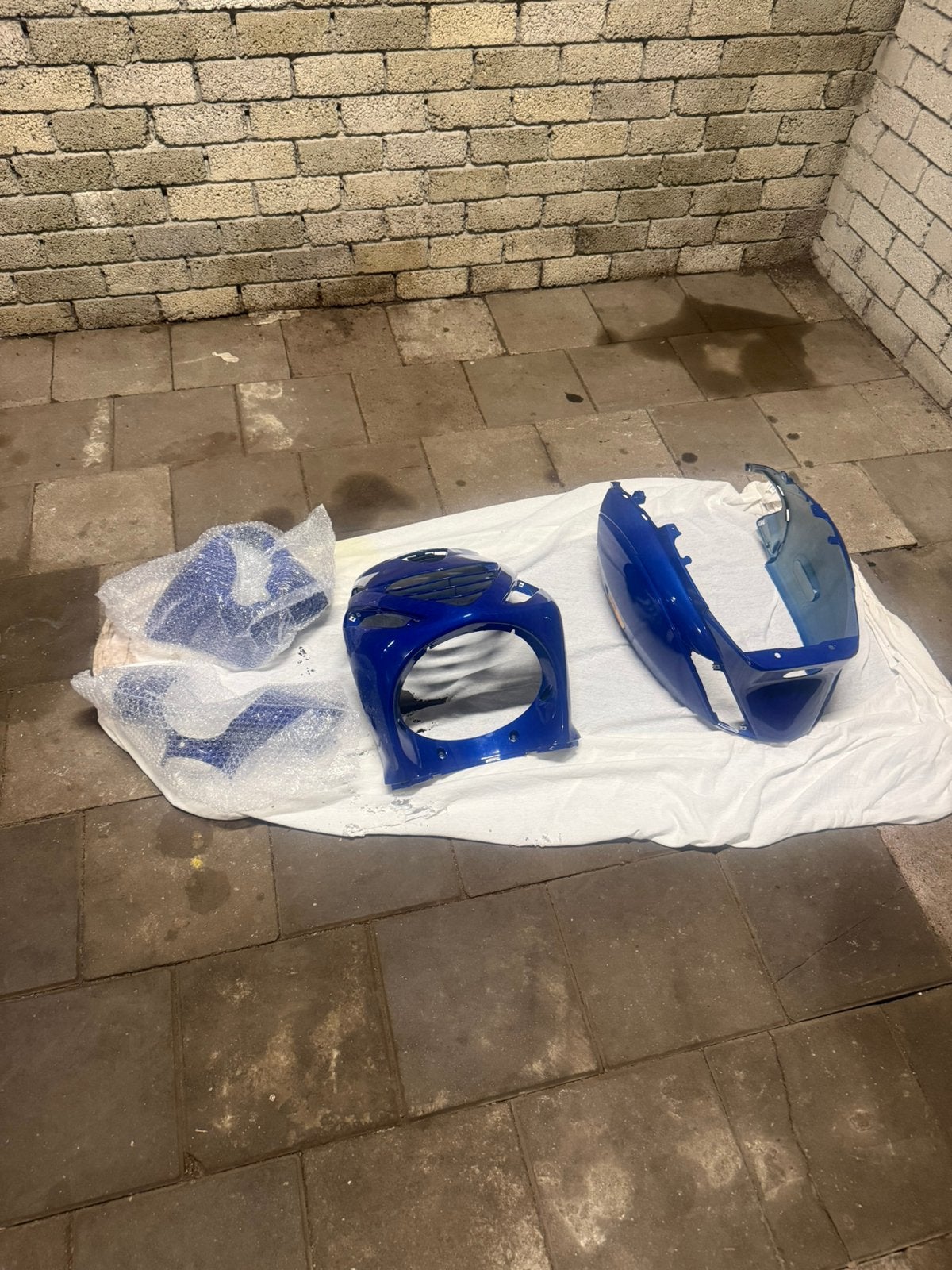 Zip kappenset - San marino blauw bewerkt voor lc, Ophalen of Verzenden, Nieuw, Kap