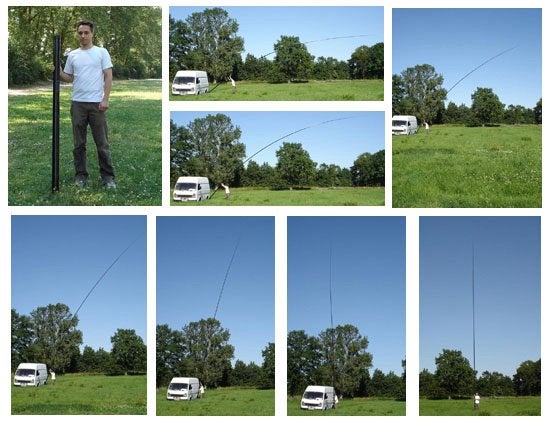 Spiderbeam fiber mast, Ophalen, Zo goed als nieuw, Mast