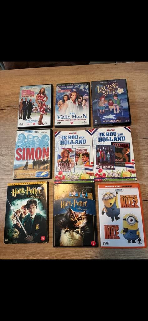 Partij van 9 diverse dvd's: Harry Potter, Minions, etc., Vanaf 6 jaar, Ophalen of Verzenden, Zo goed als nieuw