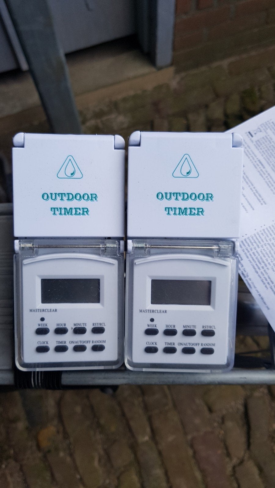 2 stuks perel outdoor timer!, Ophalen, Zo goed als nieuw
