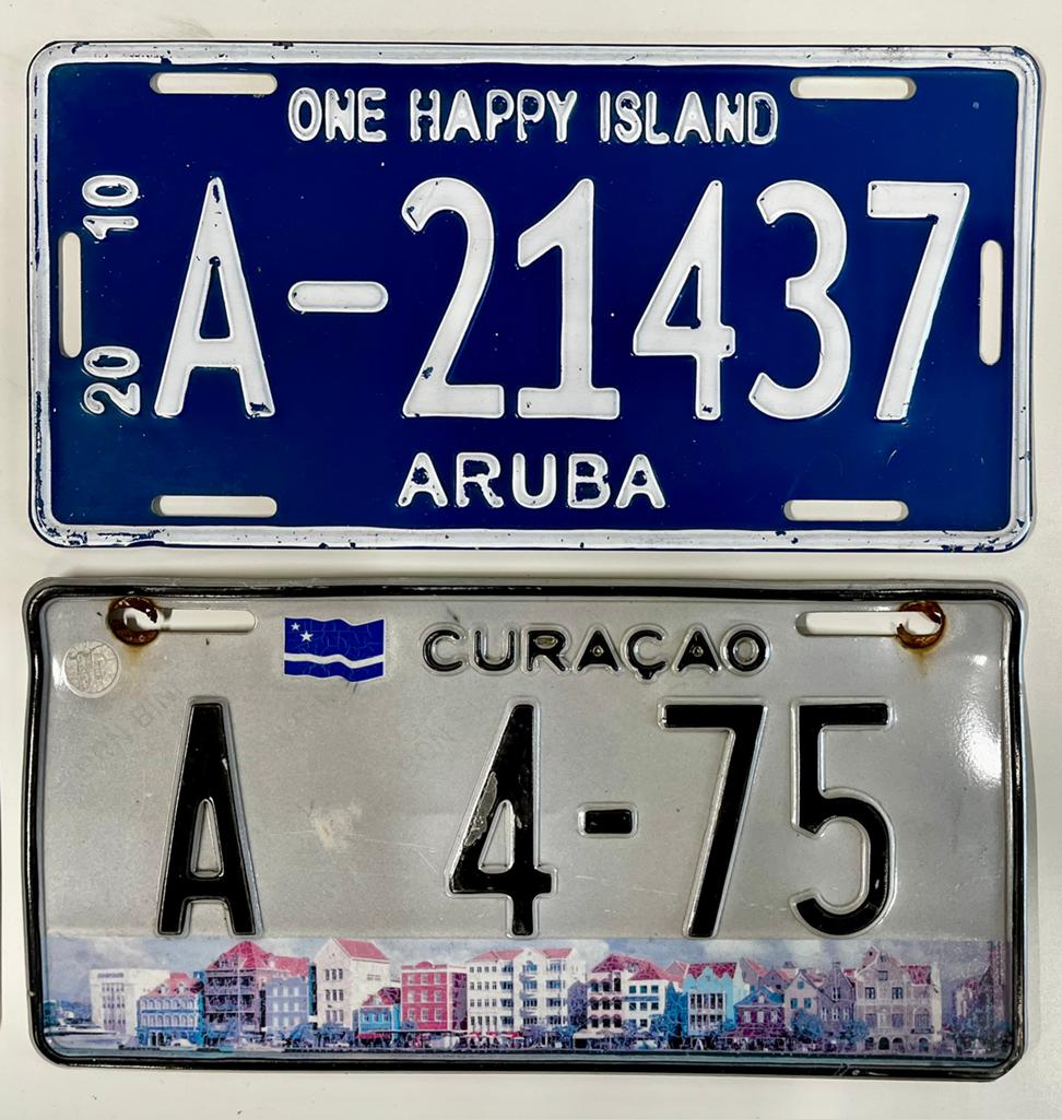 Nummerborden Aruba en Curacao, Ophalen of Verzenden, Gebruikt, Auto's