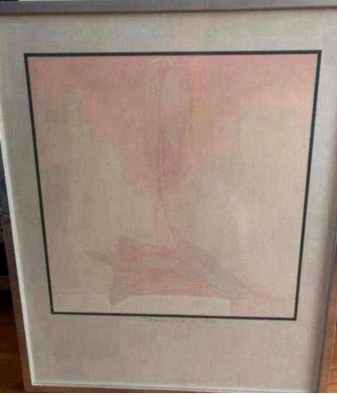 Schilderij Heel Licht Roze in Lijst. genummerd / gesigneerd, Ophalen of Verzenden