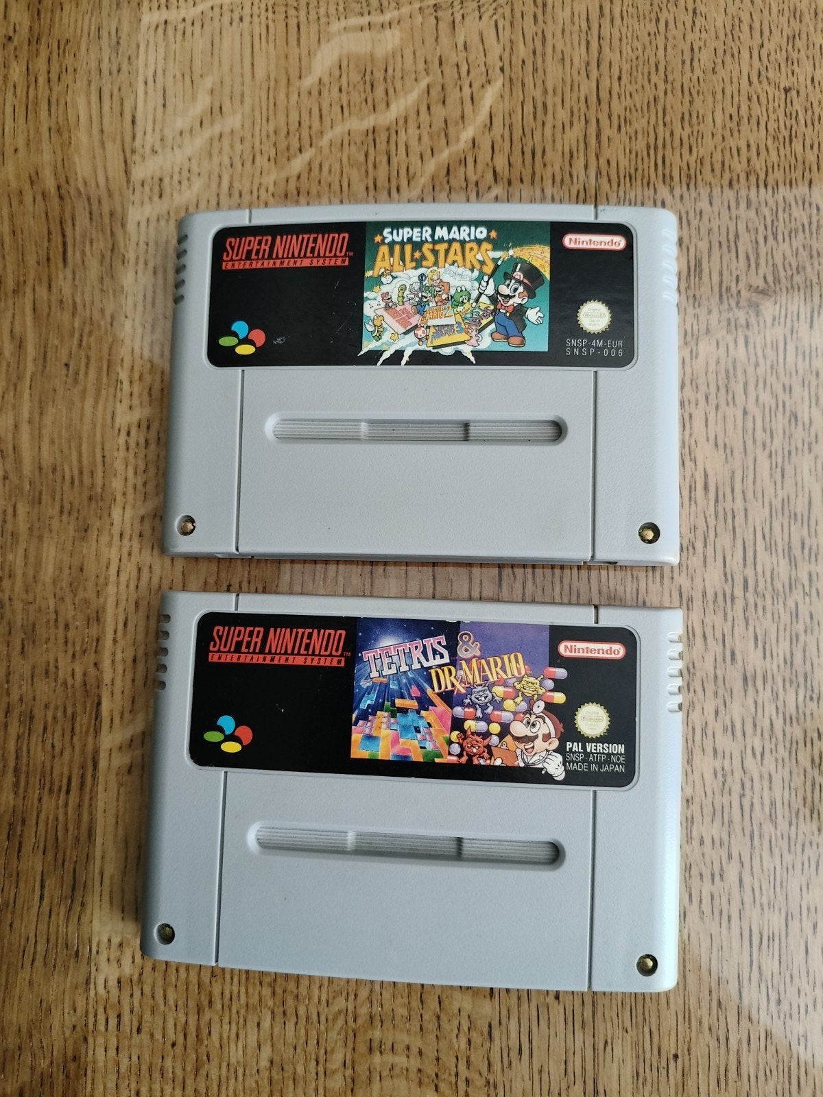 Nintendo (SNES) Super Mario All-Stars & Tetris/Dr. Mario, Spelcomputers en Games, Games | Nintendo Super NES, Ophalen, Gebruikt