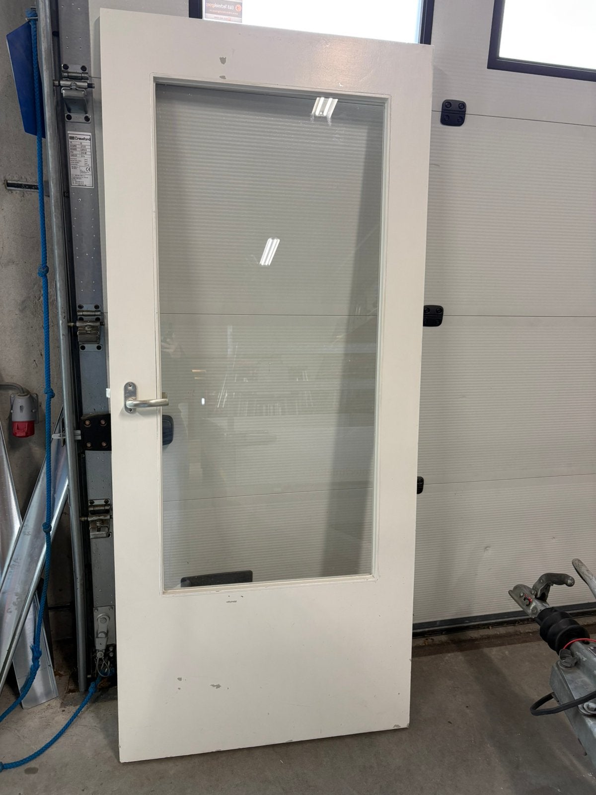 Binnendeur met glas 87,5x201x4, Ophalen, Gebruikt, 80 tot 100 cm, Binnendeur