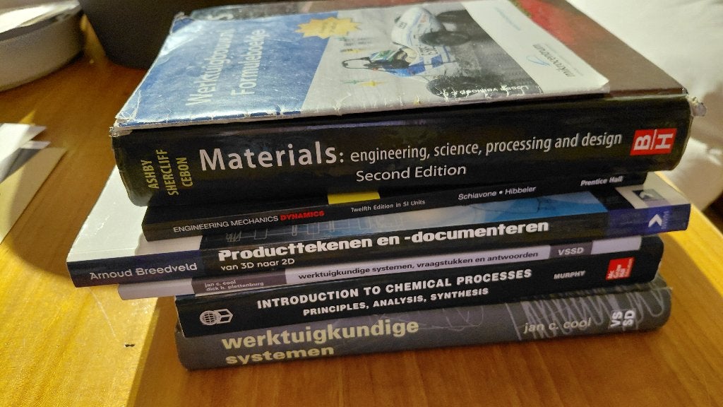 Collectie studieboeken werktuigbouwkunde, Boeken, Studieboeken en Cursussen, Ophalen, Beta, Zo goed als nieuw, WO