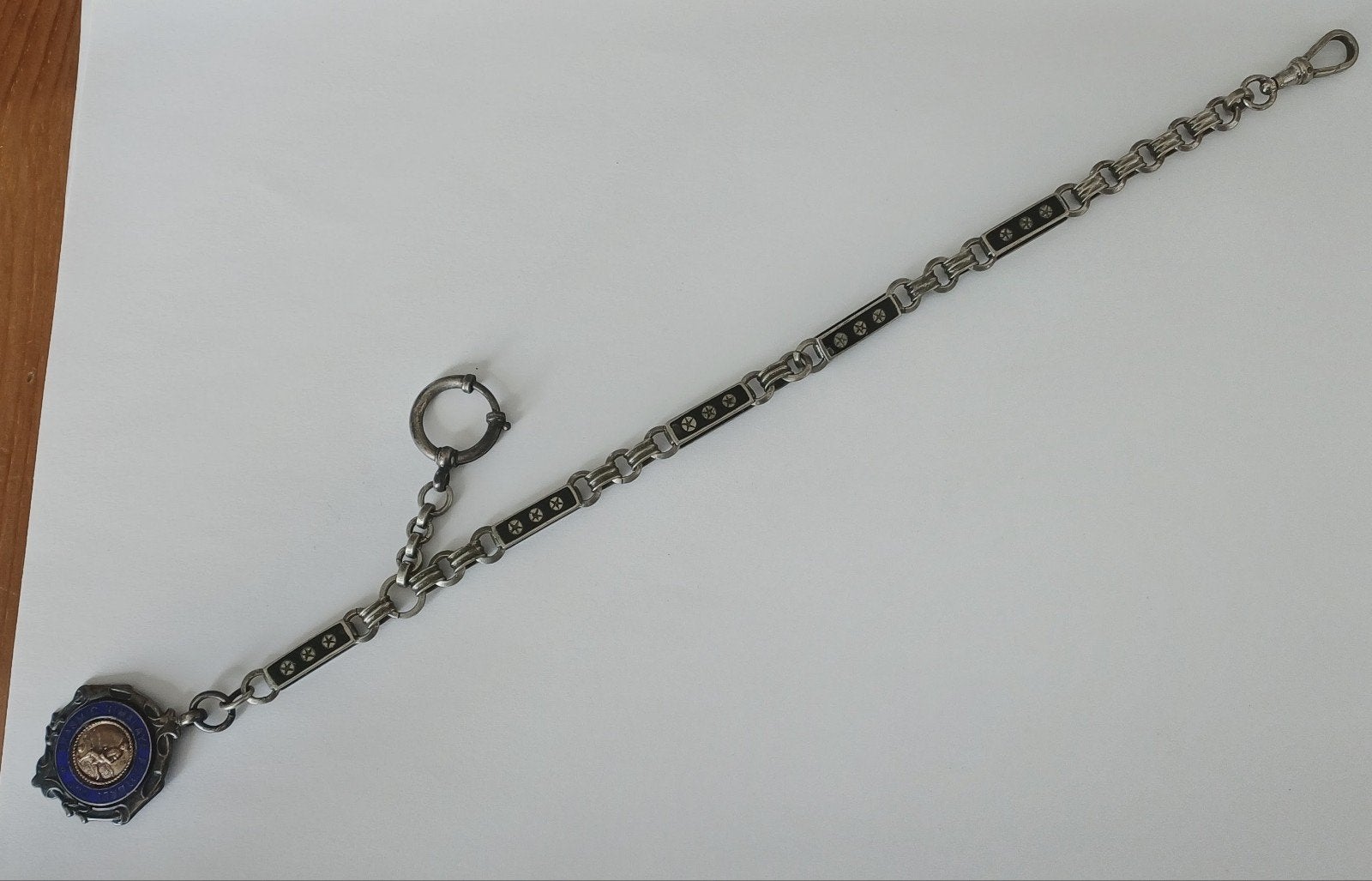 Antieke Zilveren Albert-ketting  uit 1924, Antiek en Kunst, Ophalen, Zilver