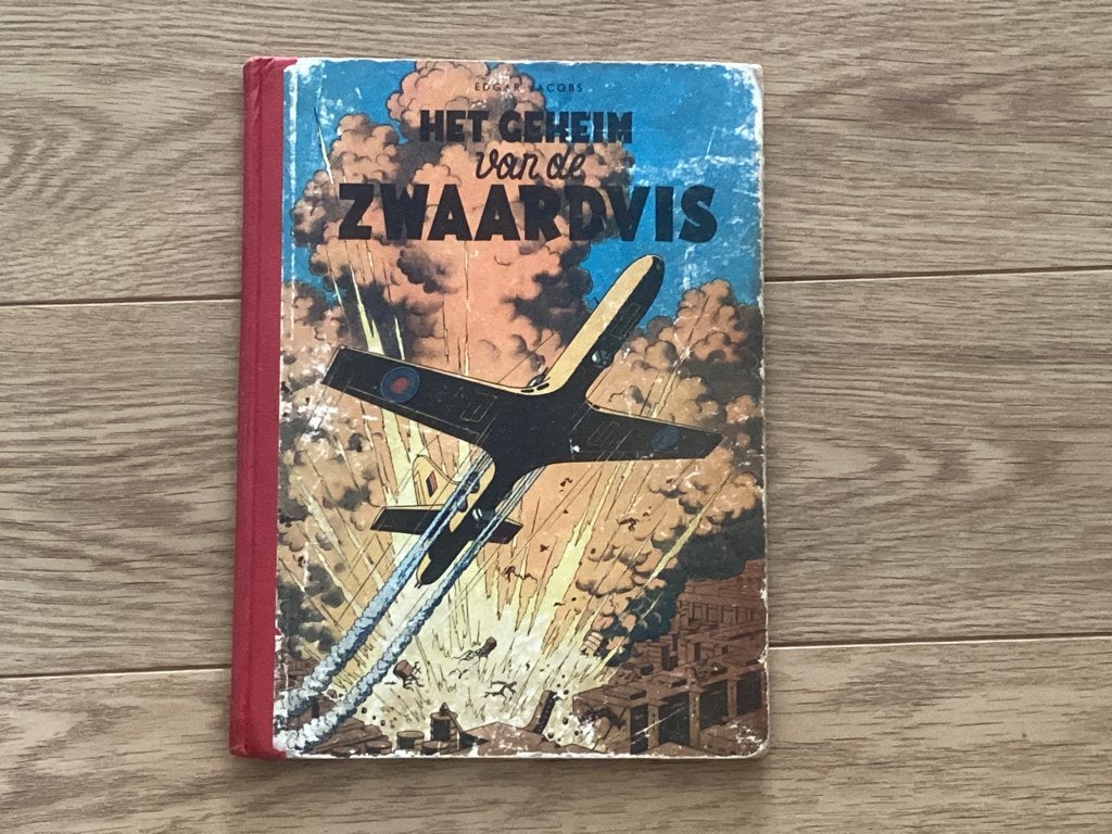 Blake en Mortimer Het geheim van de Zwaardvis (1950 1e druk), Eén stripboek, Ophalen of Verzenden, Gelezen