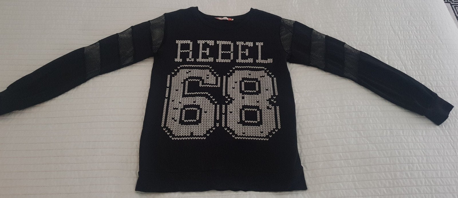 Rebel trui zwart maat s koton transparante mouwen truien, Kleding | Dames, Verzenden, Zwart, Zo goed als nieuw, Maat 36 (S)