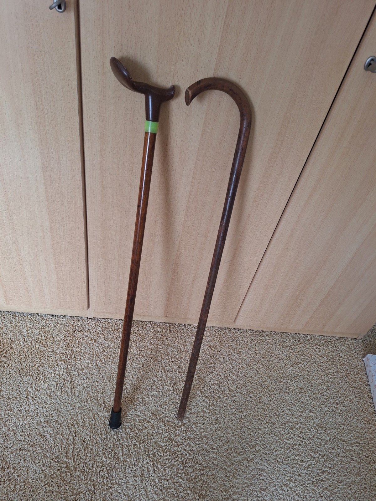wandelstokken, Ophalen