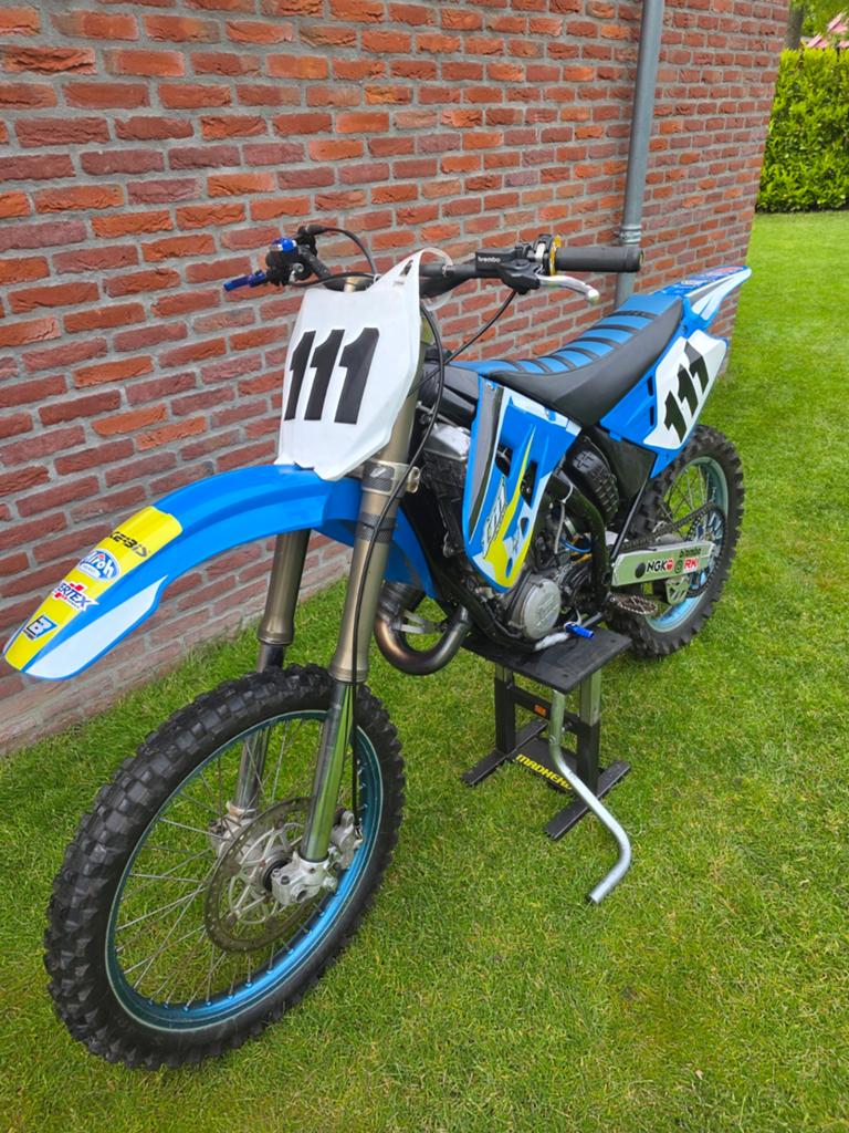 TM Racing Crossmotor 125cc Scalvini uitlaat, Motoren, TM Racing, Sportuitlaat, Gebruikt, Particulier