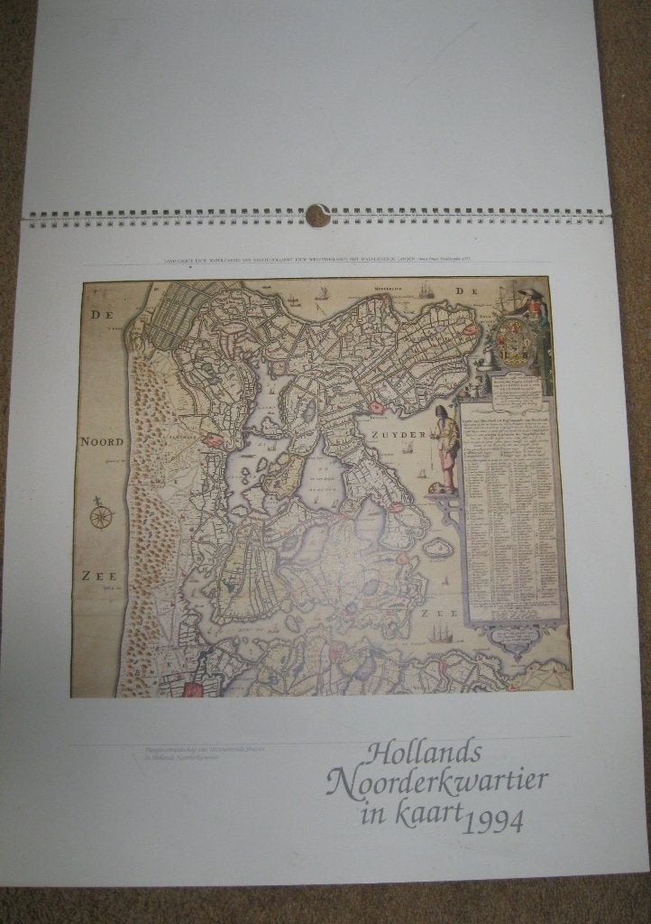 Kalender uit 1994 Hollands Noorderkwartier in kaart, Ophalen of Verzenden, Zo goed als nieuw