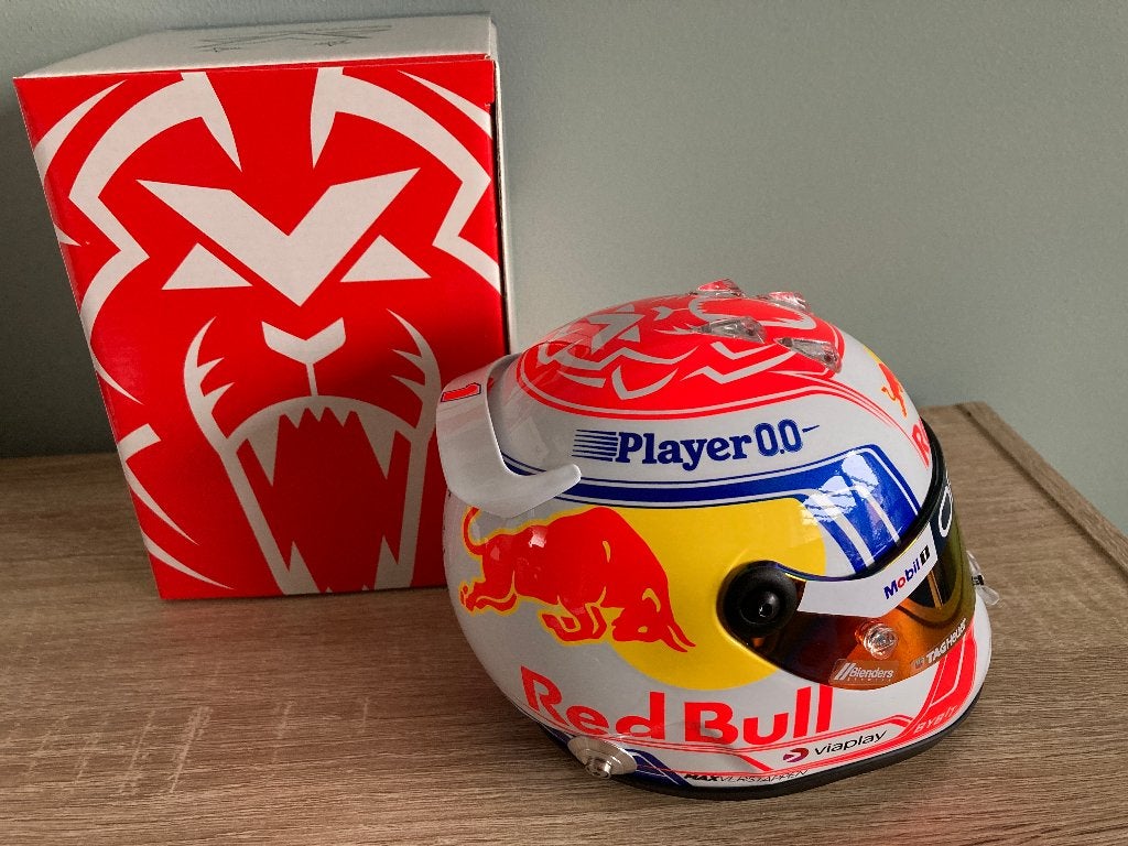 ✅ Max Verstappen 1:2 helm 2023 Season Red Bull Racing RB19, Ophalen of Verzenden, Nieuw, Formule 1