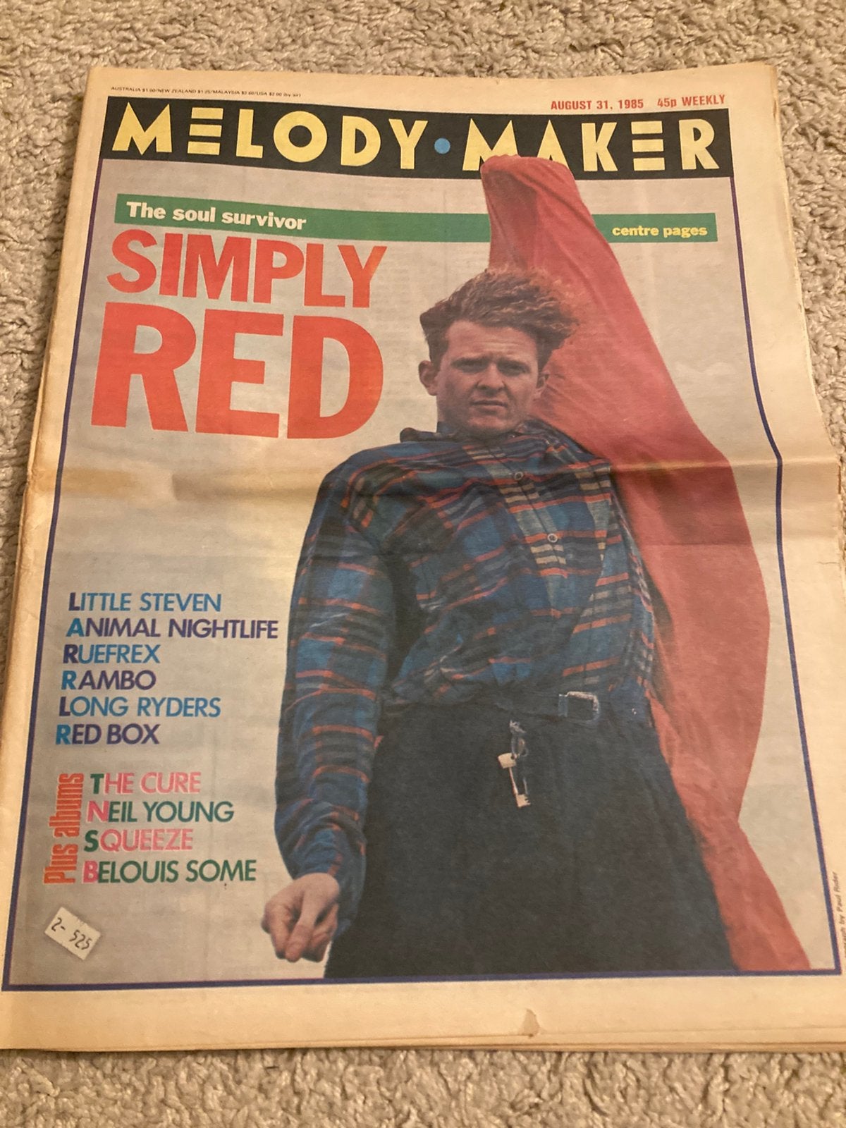 MELODY MAKER 1985 Simply Red THE CURE Red Box RUEFREX Rambo, Ophalen of Verzenden, Muziek, Film of Tv