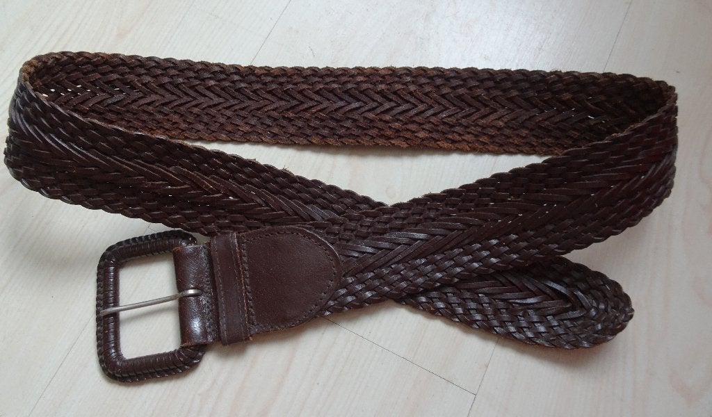 LEREN GEVLOCHTEN RIEM 95 CM, Echt leder, Onbekend., 90 tot 100 cm, Tailleriem