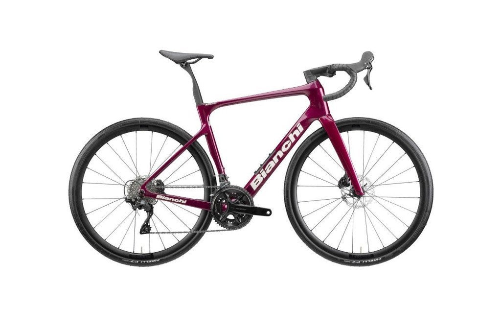 Bianchi Infinito 105 Heren Rosso Rubino / Logo Avorio 55cm 2, Fietsen en Brommers, Fietsen | Racefietsen, Nieuw, Overige merken