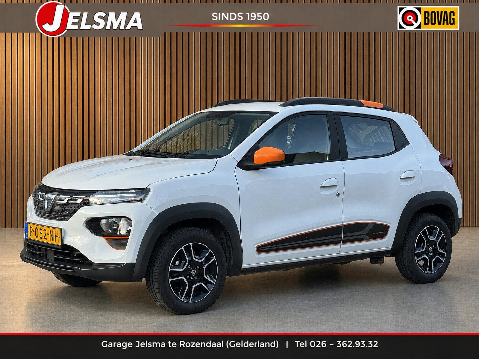 Dacia Spring Comfort Plus 27 kWh Navi | Airco | Camera | Led, Auto's, Gebruikt, Zwart, 230 km, Wit
