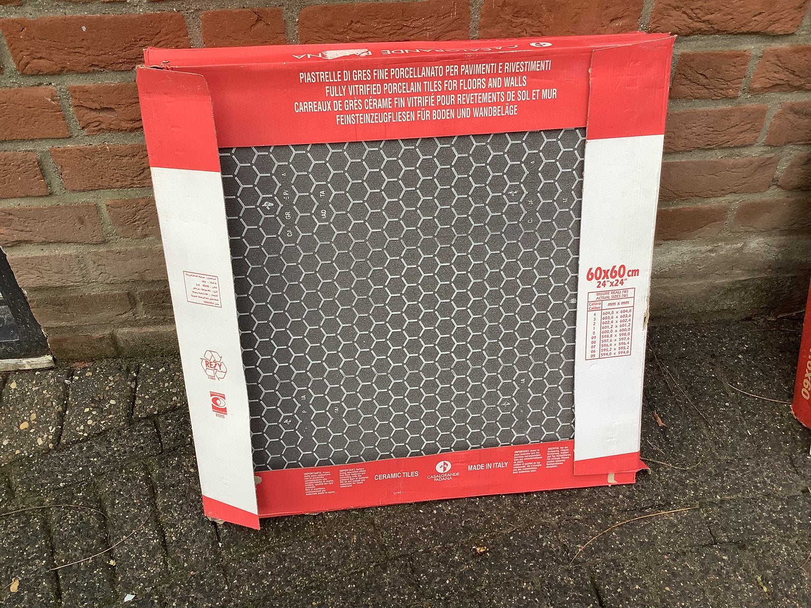 Keramische vloertegel, Ophalen, 60 cm of meer, Nieuw, Minder dan 5 m²