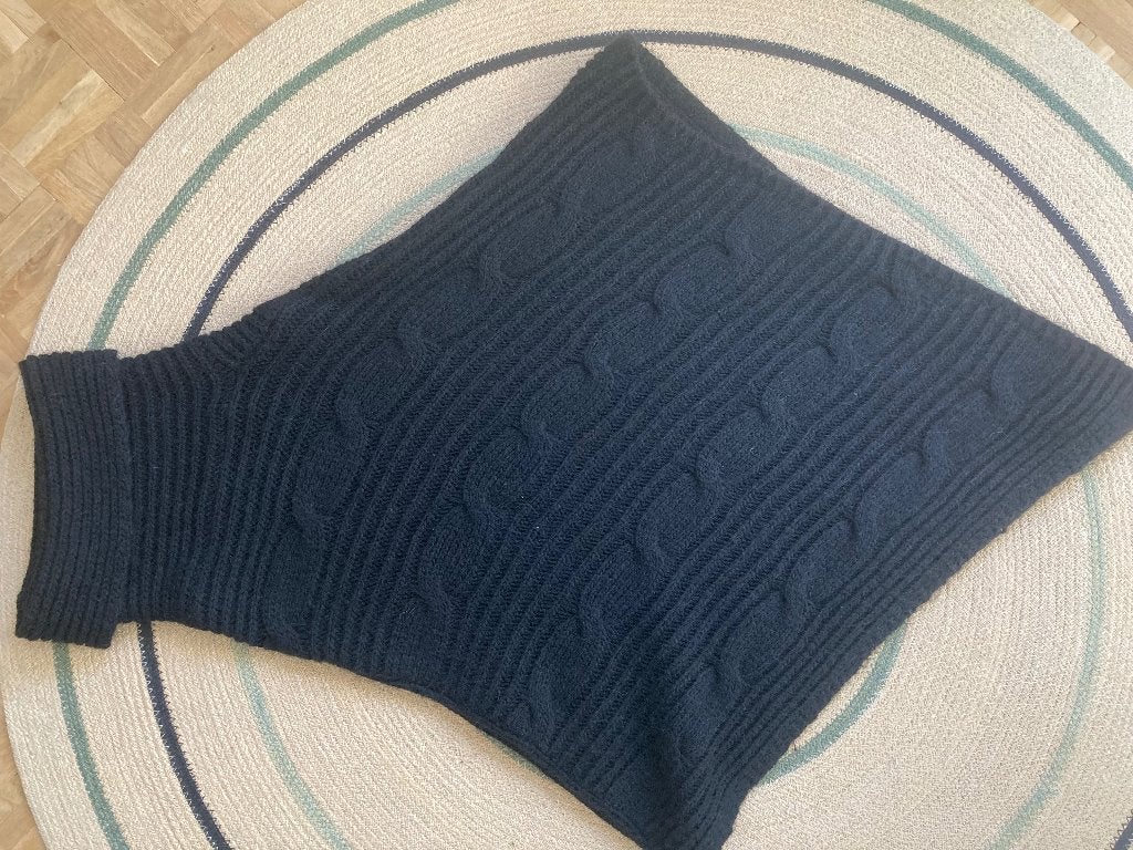 Zwarte Poncho, Maat 38/40 (M), WE, Zwart, Ophalen of Verzenden