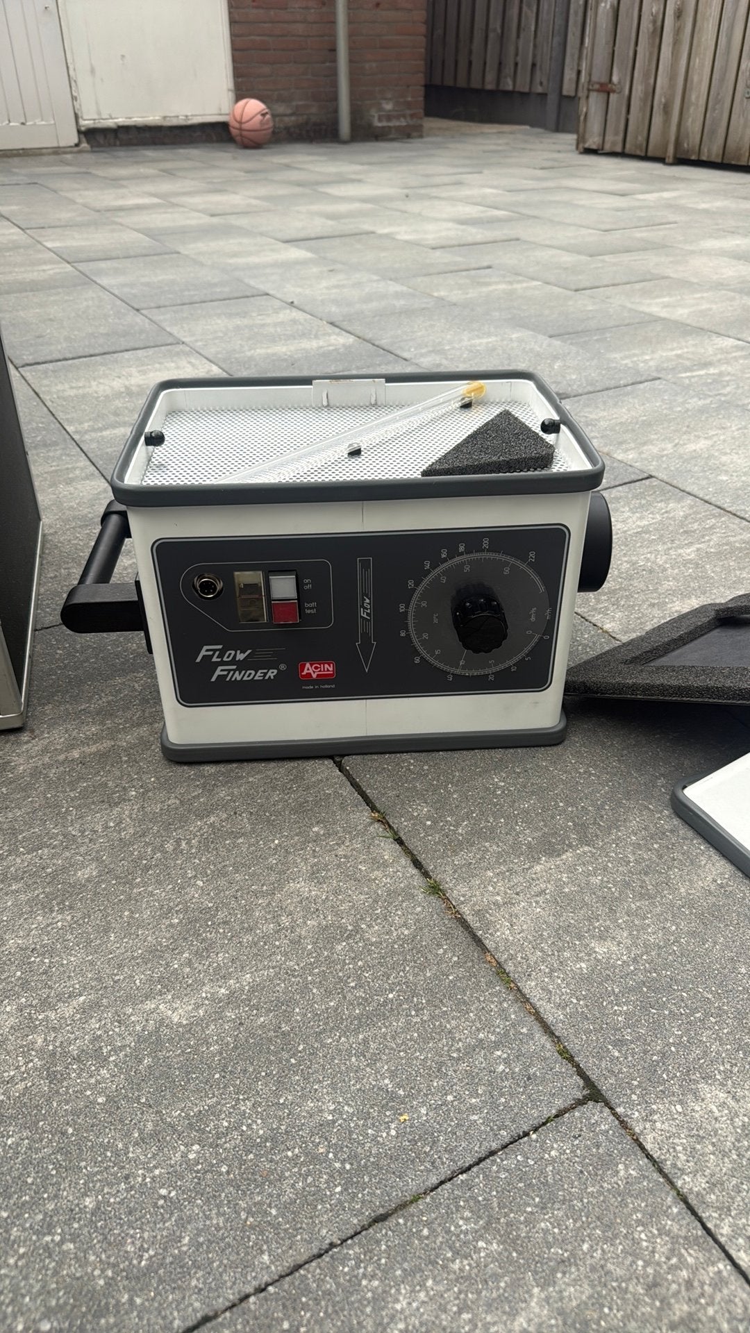 Acin FlowFinder Luchthoeveelheidsmeter  Luchtdebietregelaar, Doe-het-zelf en Verbouw, Ophalen of Verzenden, Zo goed als nieuw