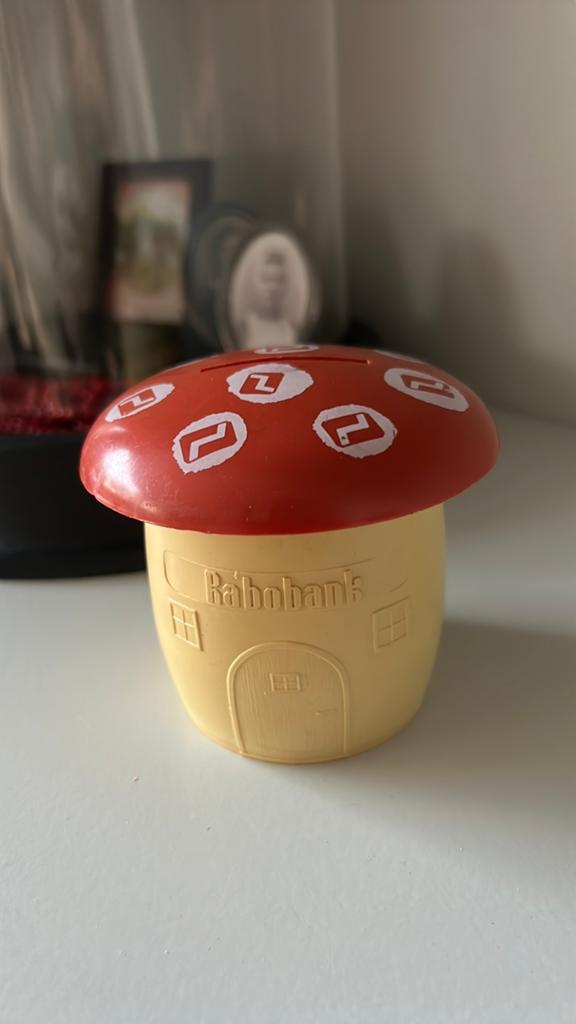 Vintage spaarpotje Rabobank, Ophalen of Verzenden, Gebruikt