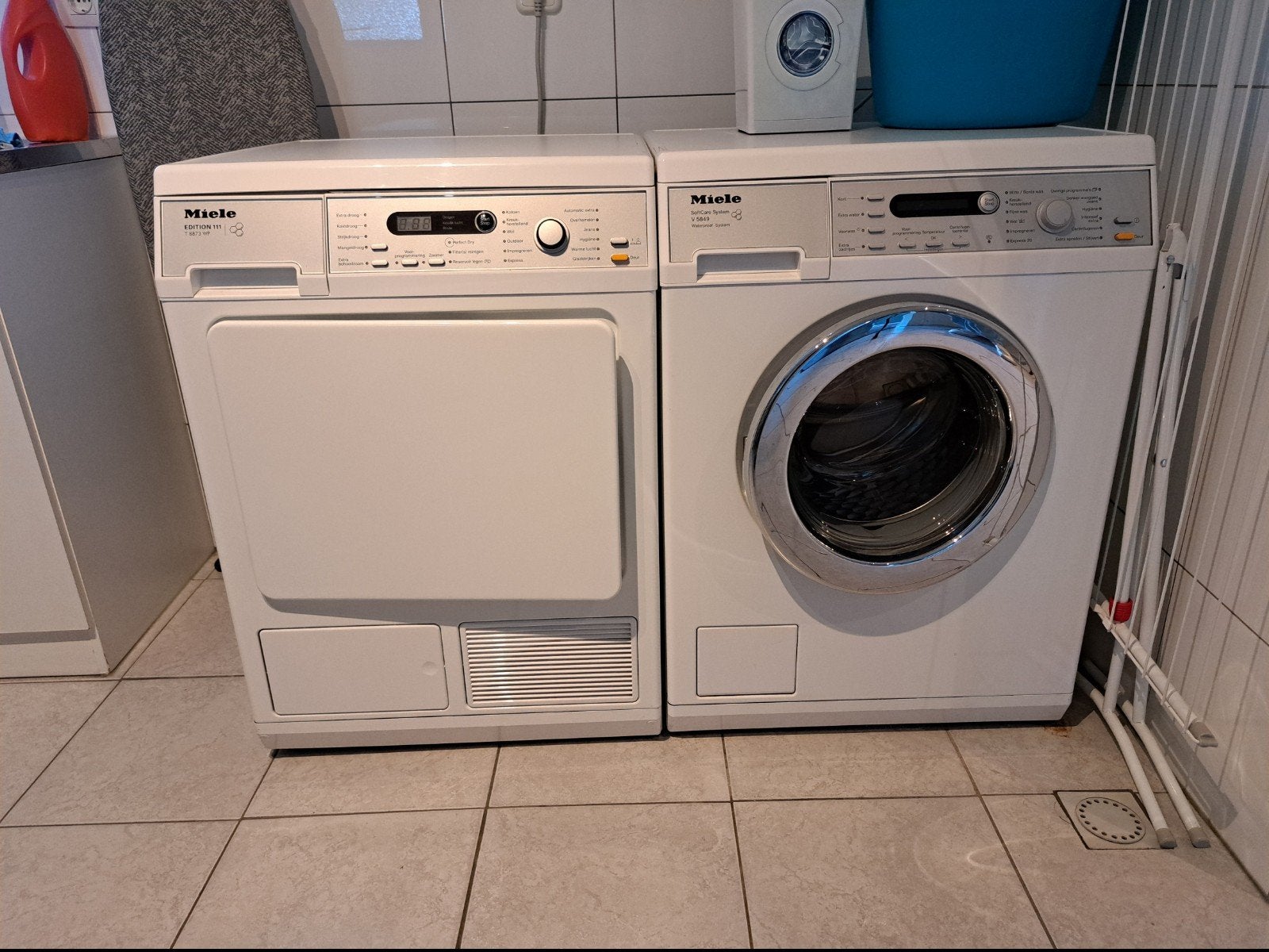 Miele was- en droogcombinatie (condensdroger), Witgoed en Apparatuur, Wasdrogers, Ophalen, Gebruikt, Voorlader, Condens