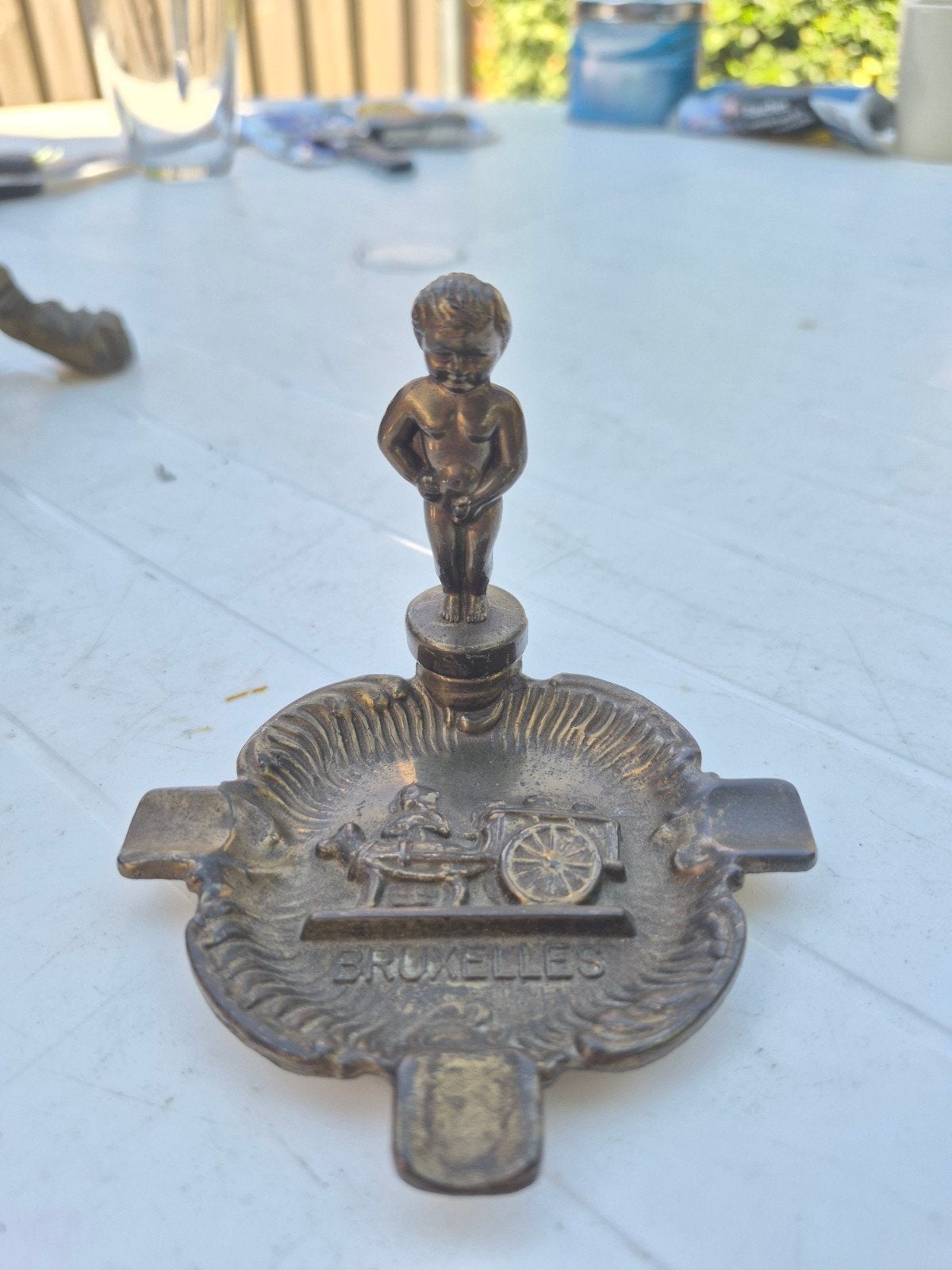 Vintage Manneken Pis asbak - Brussel souvenir, Ophalen